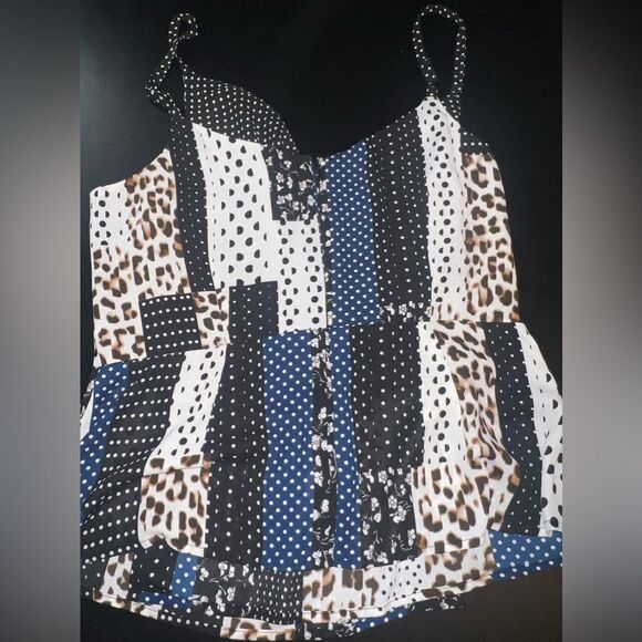 Cabi Crossover Cami Polka dot & animal print Size 8 EUC - Picture 9 of 9